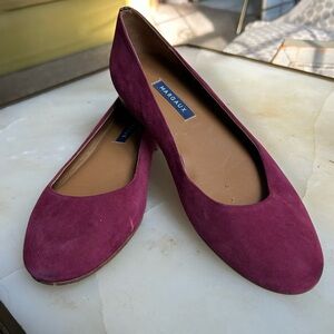 Margaux The Classic Ballet Flat in Burgundy Suede Size US 9 (39.5)